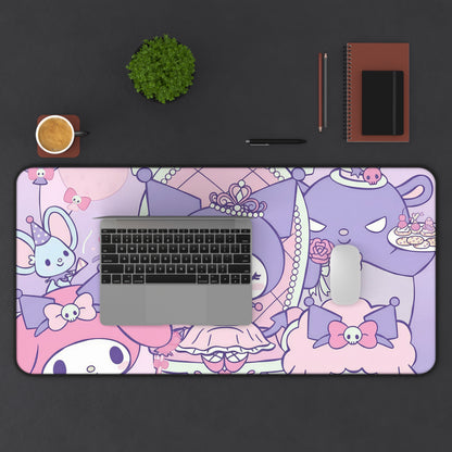 Kawaii Pastel Kuromi Desk Mat – Cute Sanrio-Inspired Gaming & Work Mouse Pad