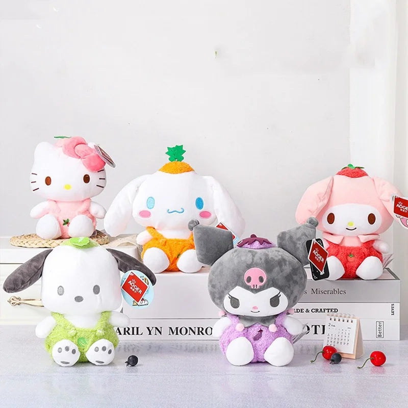 Adorable 20cm My Melody in Tomato Costume | Cute Sanrio Plush Doll