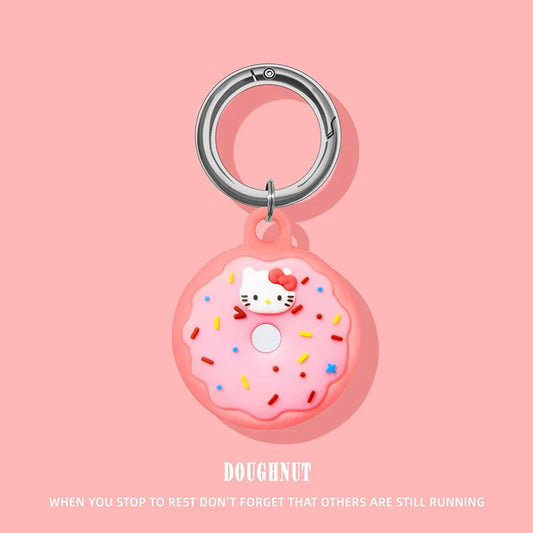 Adorable Hello Kitty AirTag Holder – Soft Silicone Keychain Case