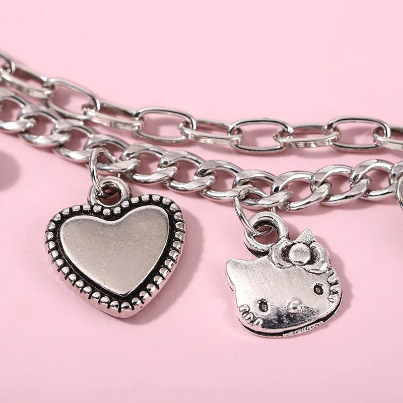 Adorable Hello Kitty Metal Charms – Sanrio Bracelet Accessories