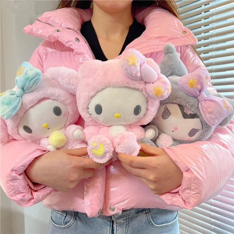 Adorable Hello Kitty Plush Toy in Moon & Star Pajamas