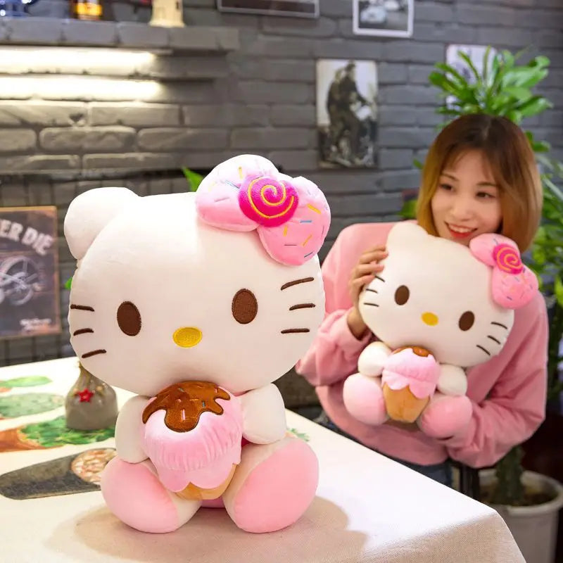 Adorable Hello Kitty Plush Toy with Ice Cream – Perfect for Collectors


