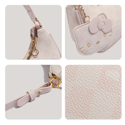 Adorable Sanrio Hello Kitty Underarm Bag – Cute Zipper Shoulder Bag