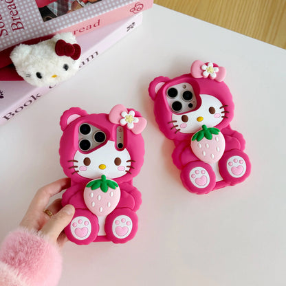 Adorable Strawberry Hello Kitty Aesthetic Case”