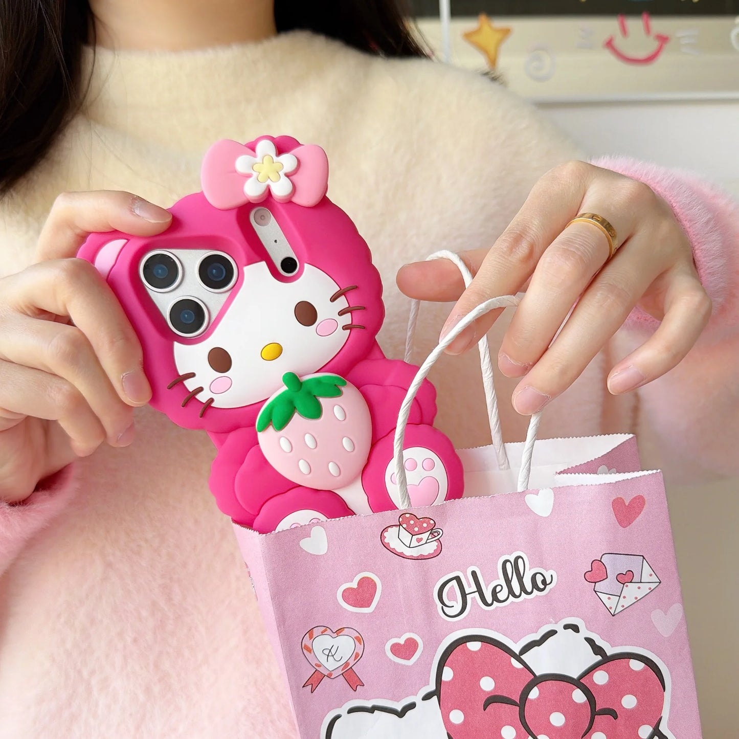 Berry Bliss: Hello Kitty Strawberry Phone Case