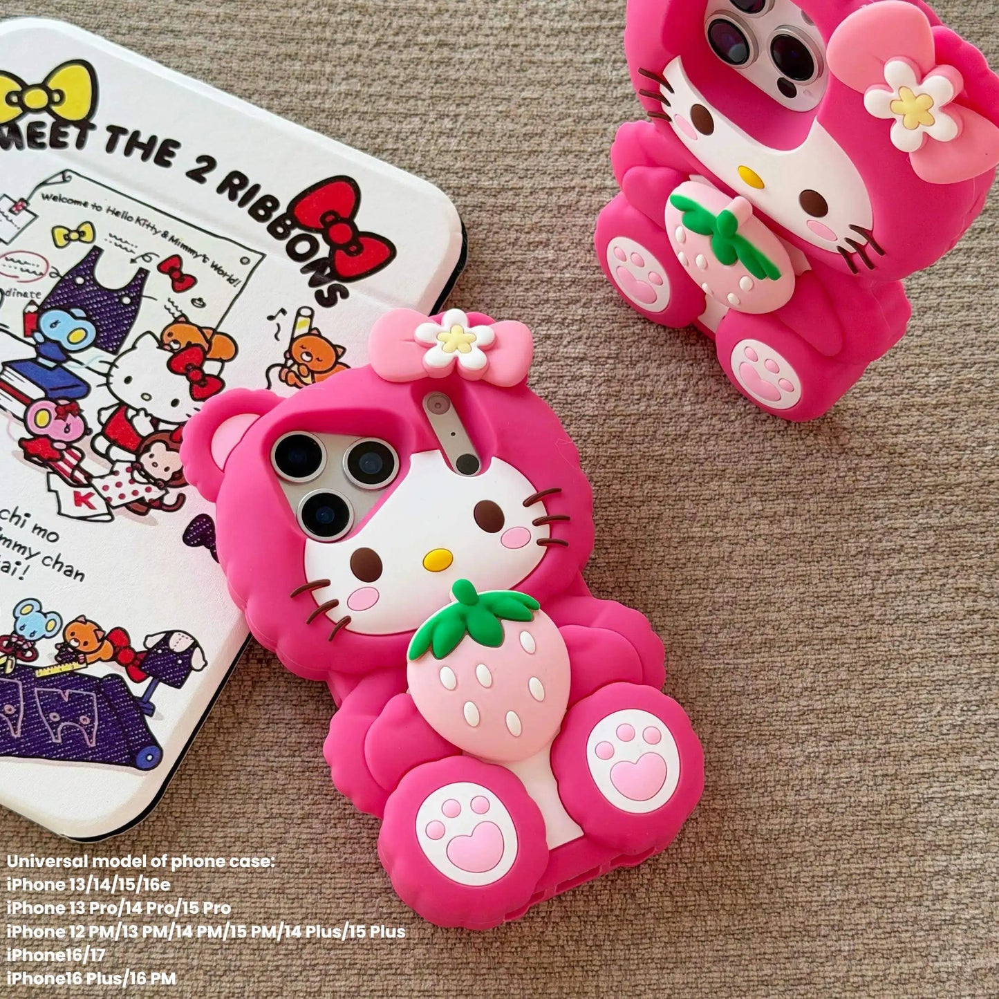Berry Cute Hello Kitty Strawberry Phone Case 