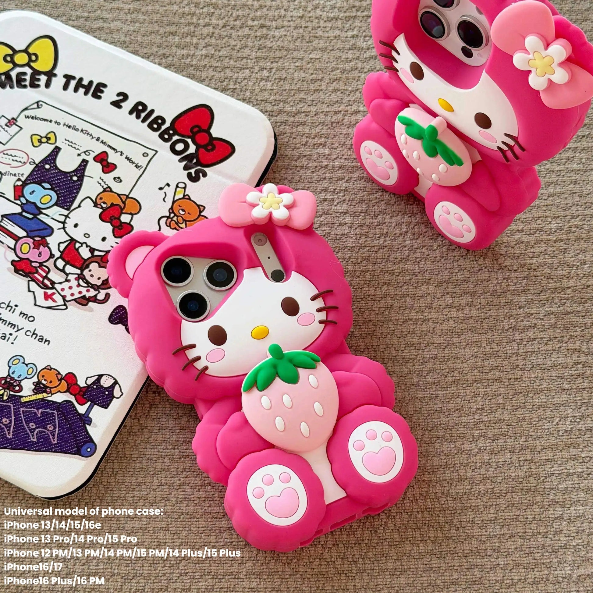 Berry Cute Hello Kitty Strawberry Phone Case 