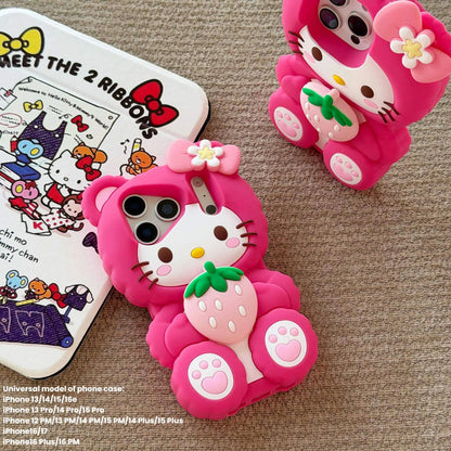 Berry Cute Hello Kitty Strawberry Phone Case 