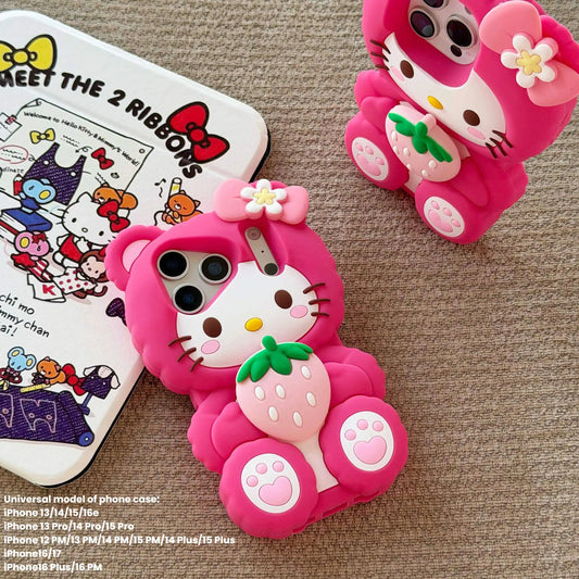 Berry Cute Hello Kitty Strawberry Phone Case 