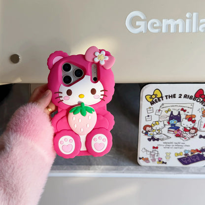 Berry Cute Hello Kitty Strawberry iPhone Case