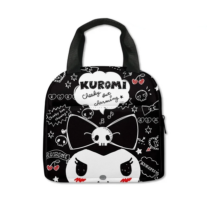 Black Kuromi Insulated Lunch Bag