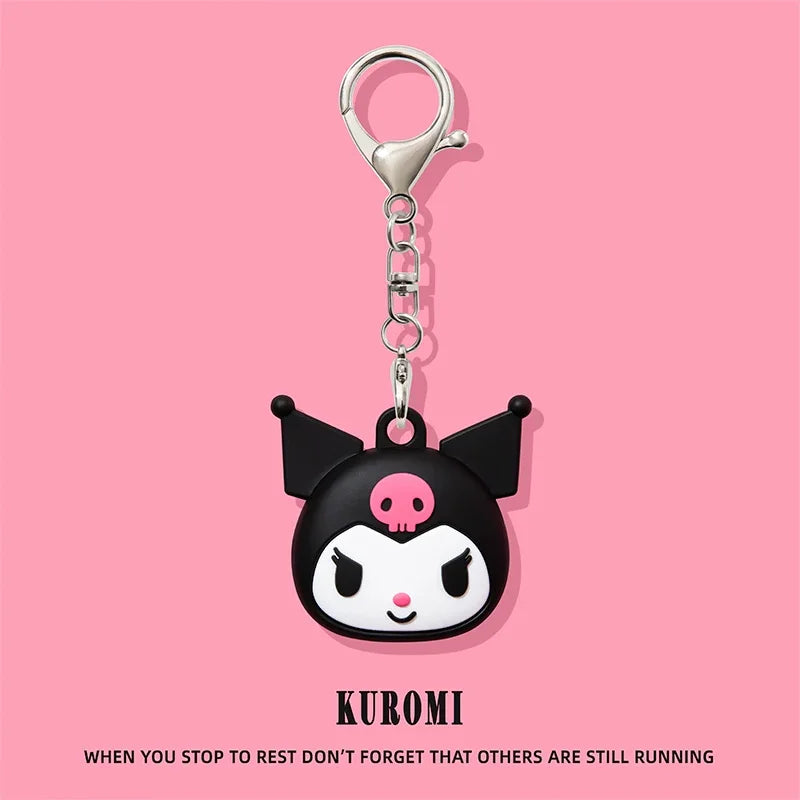 Bold Kuromi AirTag Case – Soft Silicone Cartoon Keychain