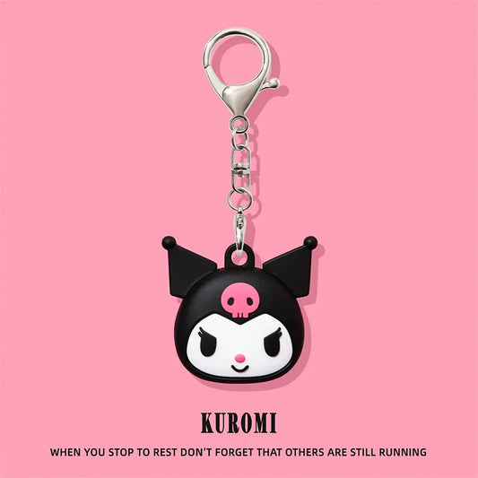 Bold Kuromi AirTag Case – Soft Silicone Cartoon Keychain