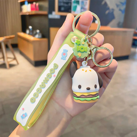 Burger Buddy Pochacco – Sanrio Snack Series Keychain
