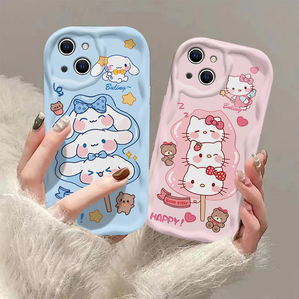Charming Pink Lollipop Hello Kitty Wave Case – A Sweet Sanrio Touch!