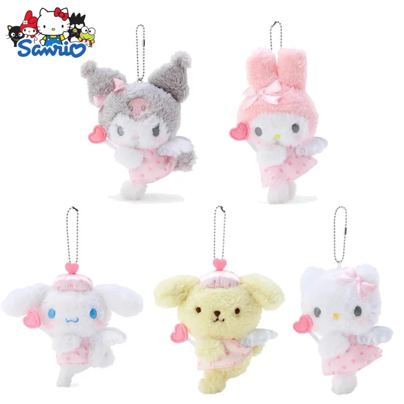 Cinnamoroll Angel Series Bag Pendant – Cute Plush Doll with Girly Heart Accent