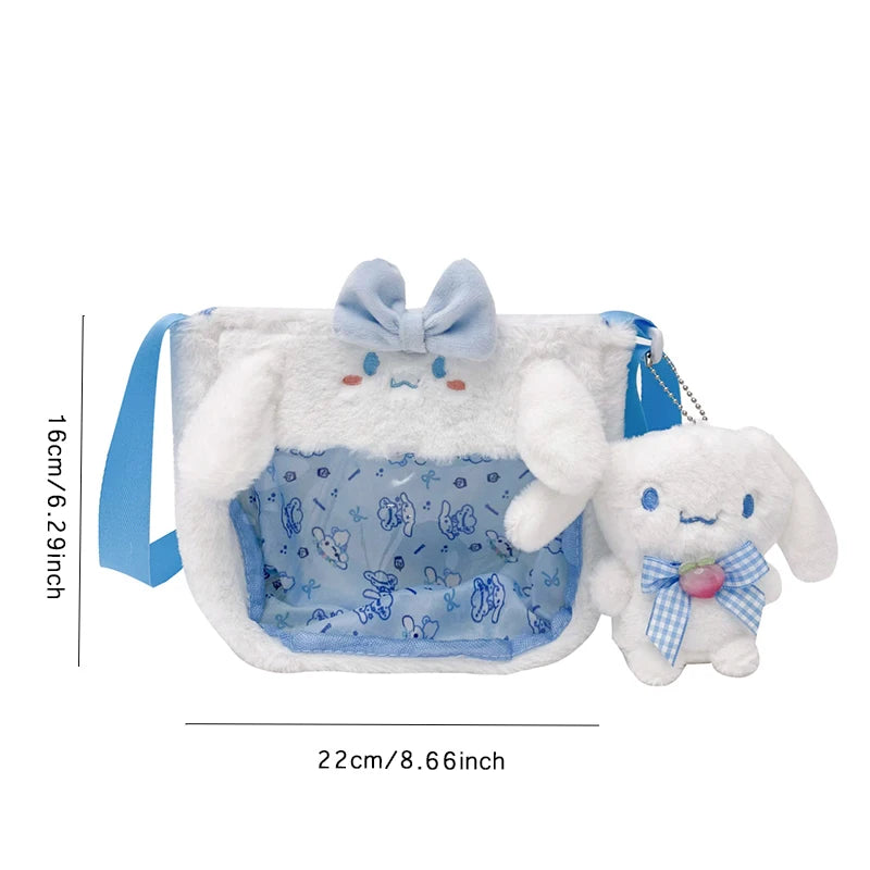Cinnamoroll Clear Plush Bag – Kawaii Crossbody Style