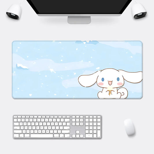 Cinnamoroll Pastel Blue Desk Mat – Sanrio Mousepad for PC Setup