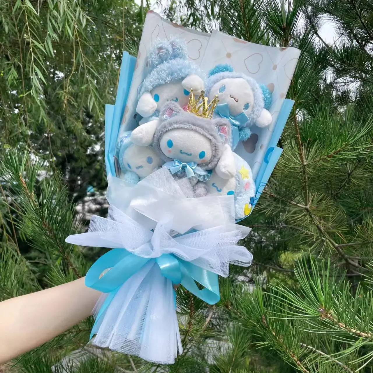 Cinnamoroll Plush Bouquet | Five Adorable Looks, Featuring a Crown Plush