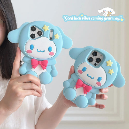 Cute 3D Cartoon Cinnamoroll Silicone Phone Case