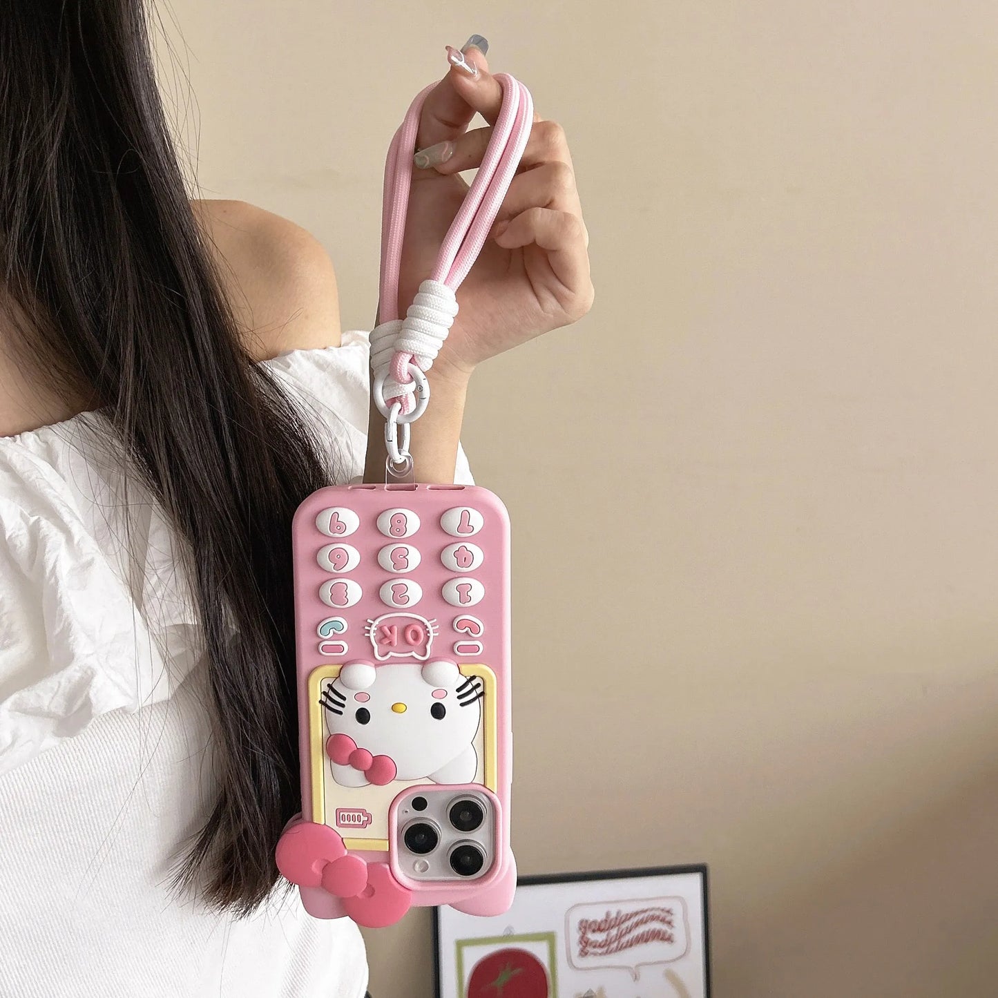Cute Call from Hello Kitty – 3D Retro Telephone Phone Case