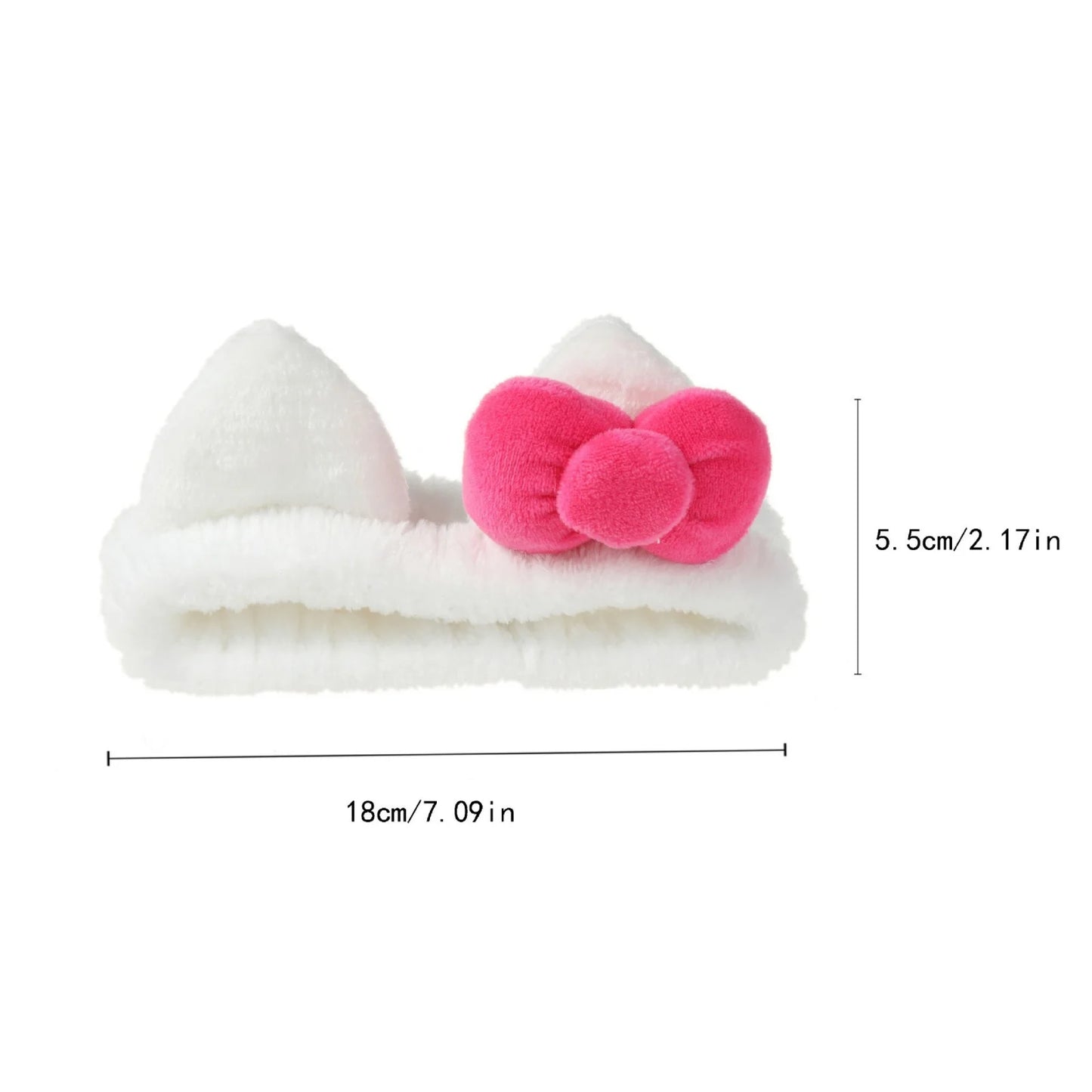Cute Fuzzy Cat Ear Headband & Hair Scrunchies Set