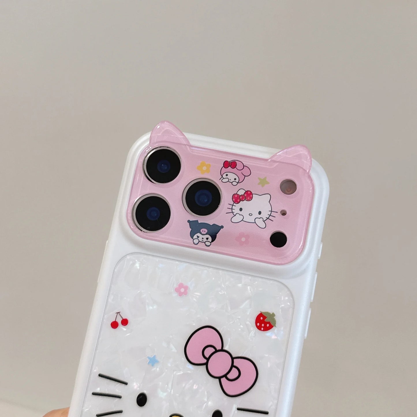 Cute Hello Kitty Cat Ears Phone Case | Sanrio Shockproof Protective Cover