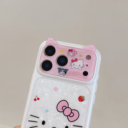 Cute Hello Kitty Cat Ears Phone Case | Sanrio Shockproof Protective Cover