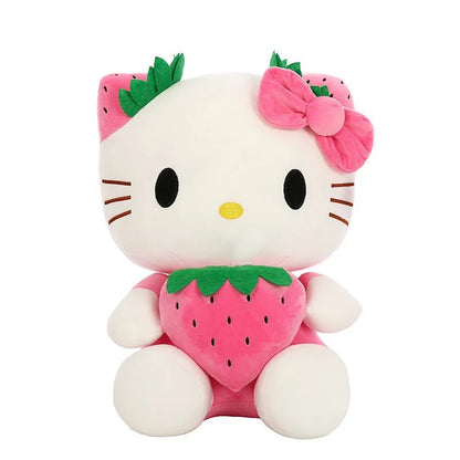 Cute Hello Kitty Plush with Strawberry in Pink