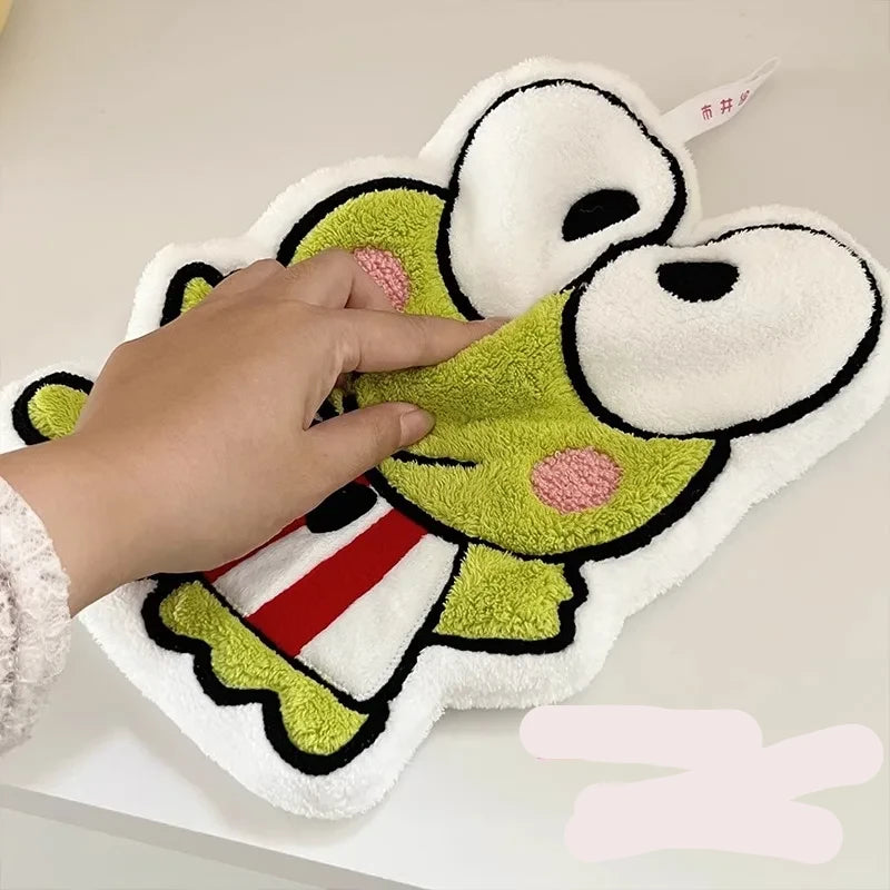 Cute Keroppi Kawaii Hand Towel – Soft, Absorbent & Quick-Dry