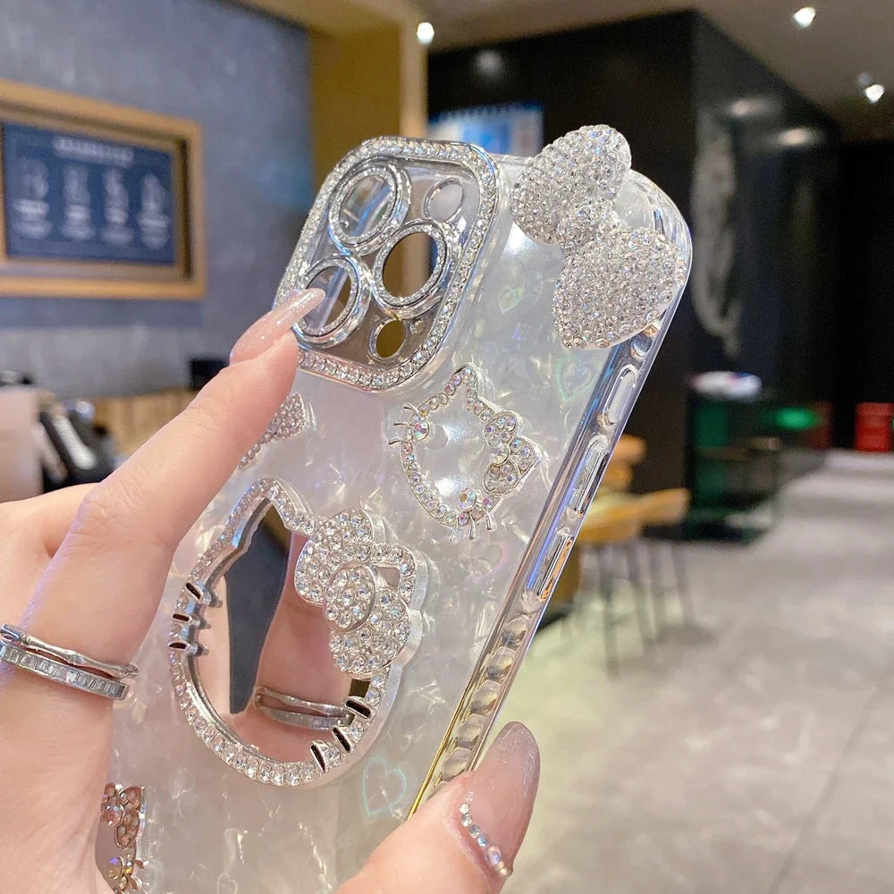 Cute Meets Glam – Sanrio Hello Kitty Mirror Glitter Case