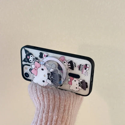 Cute My Melody MagSafe Case with Wireless Charging and Magnetic Bracket