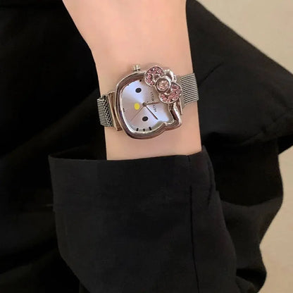 Cute Pink Hello Kitty Quartz Watch