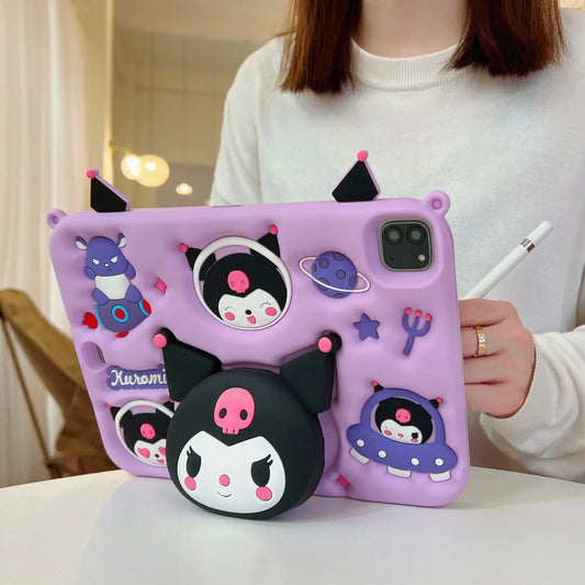 Cute Sanrio Kuromi iPad Silicone Protective Case – Stylish & Safe