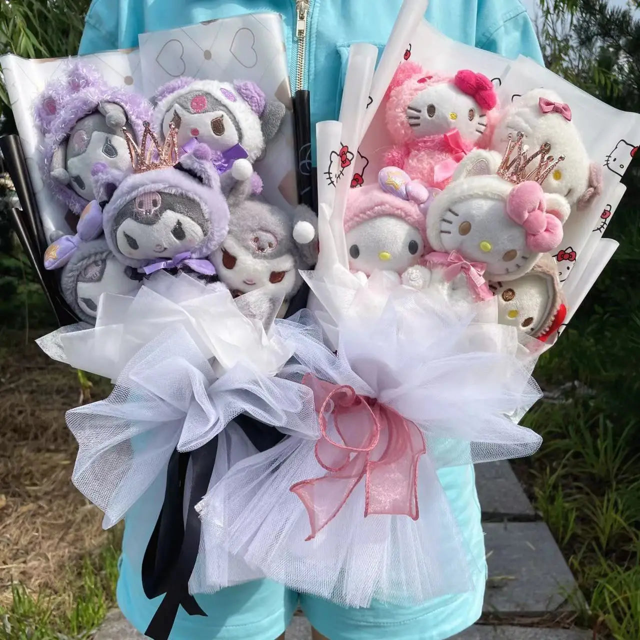 Diverse Kuromi Plush Bouquet | Five Styles with One Crowned Plush