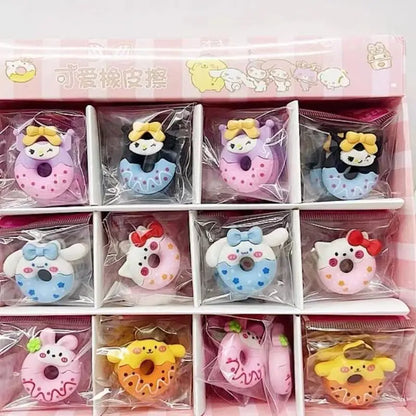 Donut Miss This! 48-Piece Sanrio Dessert Eraser Set
