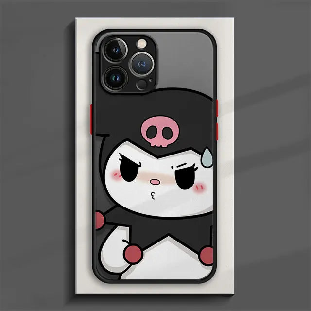 Expressive Kuromi Clear Matte Phone Case