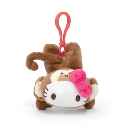 Funny Sanrio Hello Kitty Monkey Plush Keychain | Adorable Bag Charm