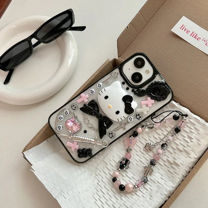 Gothic 3D Kawaii Sanrio Hello Kitty Phone Case