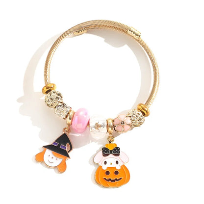 Halloween Bracelet My Melody with Pumkin charm adjustable Bracelet 