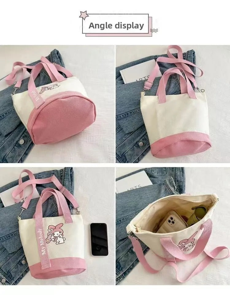 Hangyodon Aesthetic Bucket Tote – Kawaii Sanrio Handbag