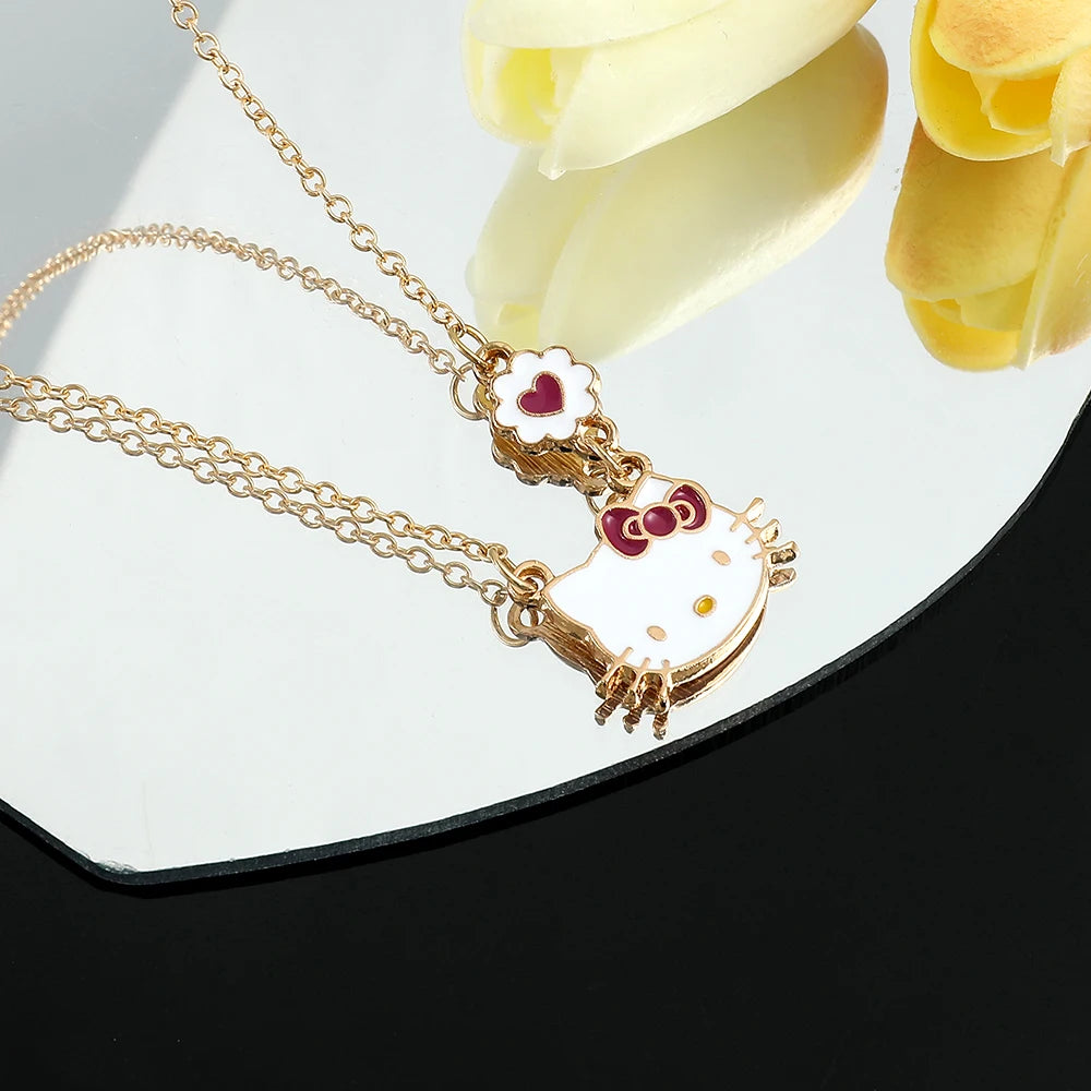 Hello Kitty Adorable Duo – Necklace and Stud Earrings Set