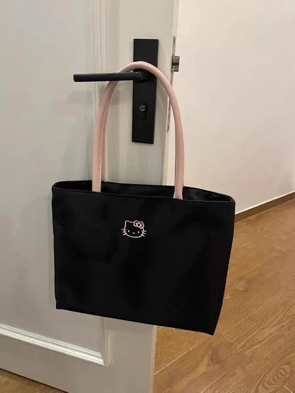 Hello Kitty Black Embroidered Shoulder Bag – Stylish & Cute