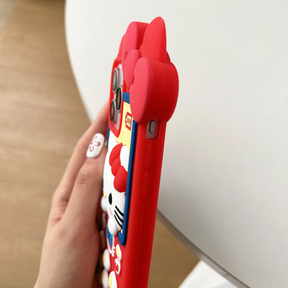 Hello Kitty Calling… Cute 3D Telephone Silicone Phone Case with Strap