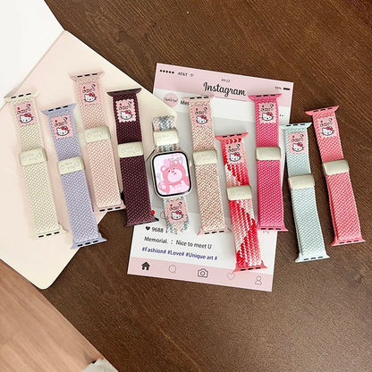 Hello Kitty Candy-Colour Braided Magnetic Strap