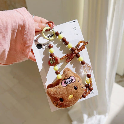 Hello Kitty Charm Pop 🎀 Plush Beaded Phone Strap & Keychain