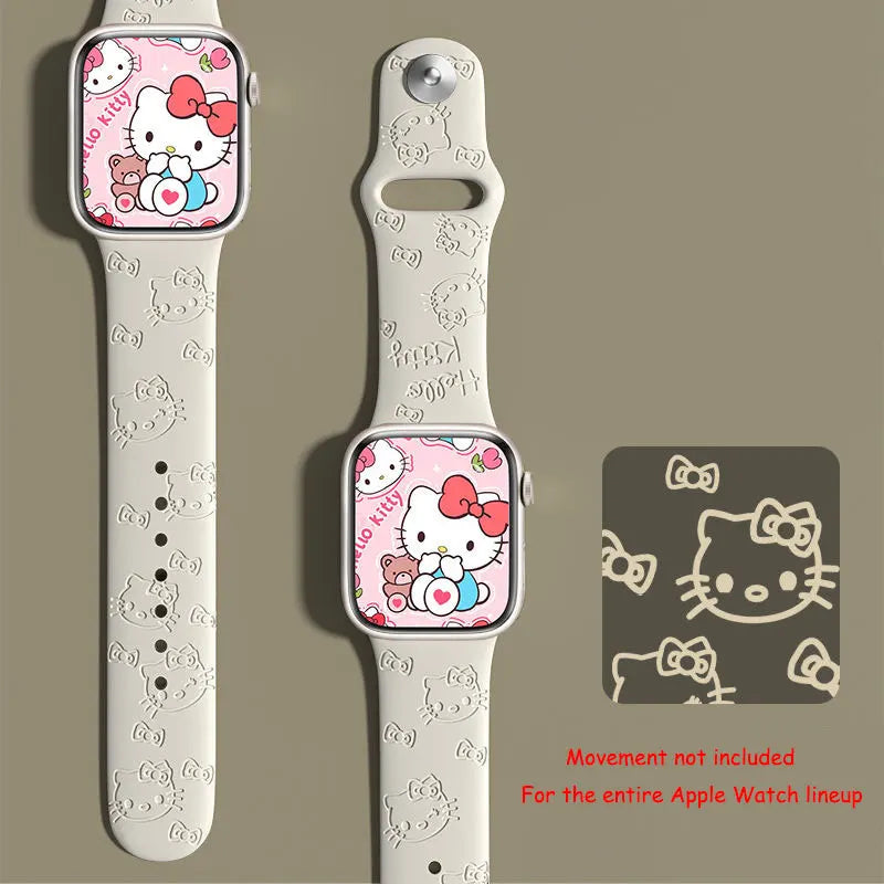 Hello Kitty CloudPastel Engraved Silicone Strap