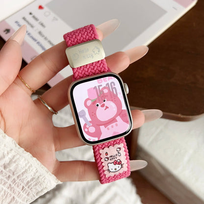 Hello Kitty Cotton-Candy Braided Magnetic Strap