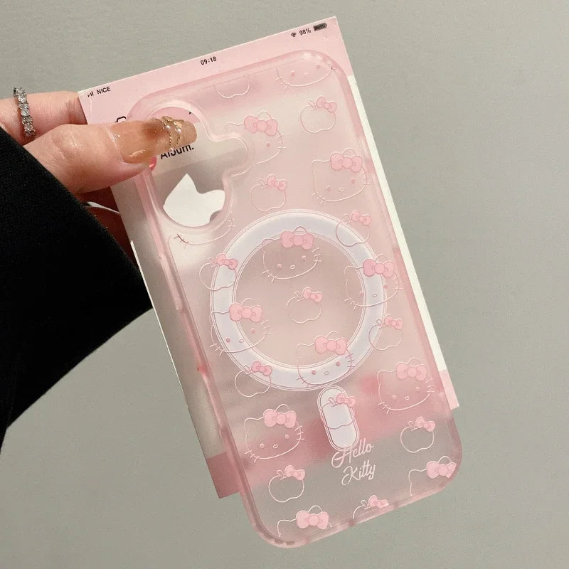 Hello Kitty Cute Mirror Holder Phone Case