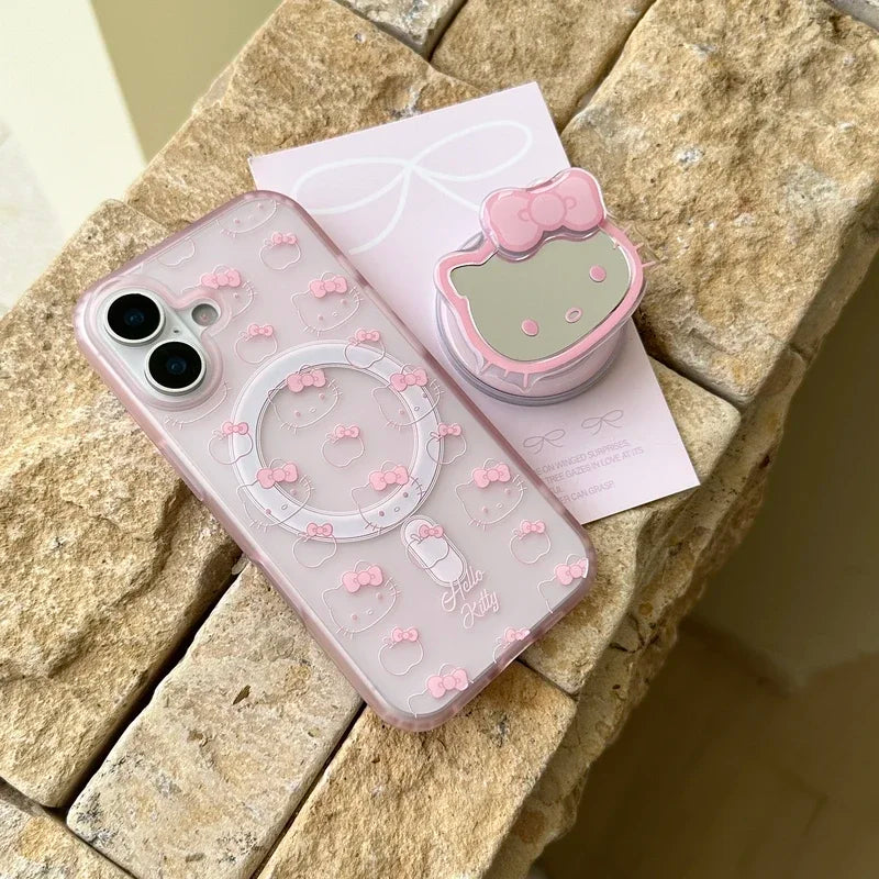 Hello Kitty Cute Phone Case with Mirror